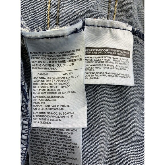 Levi Strauss Denim Trucker Jean Jacket Button Collared Cotton Womens Size Medium - Picture 12 of 16